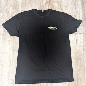 Next Level Apparel Black Tee with Neon Green Desert Whips Logo